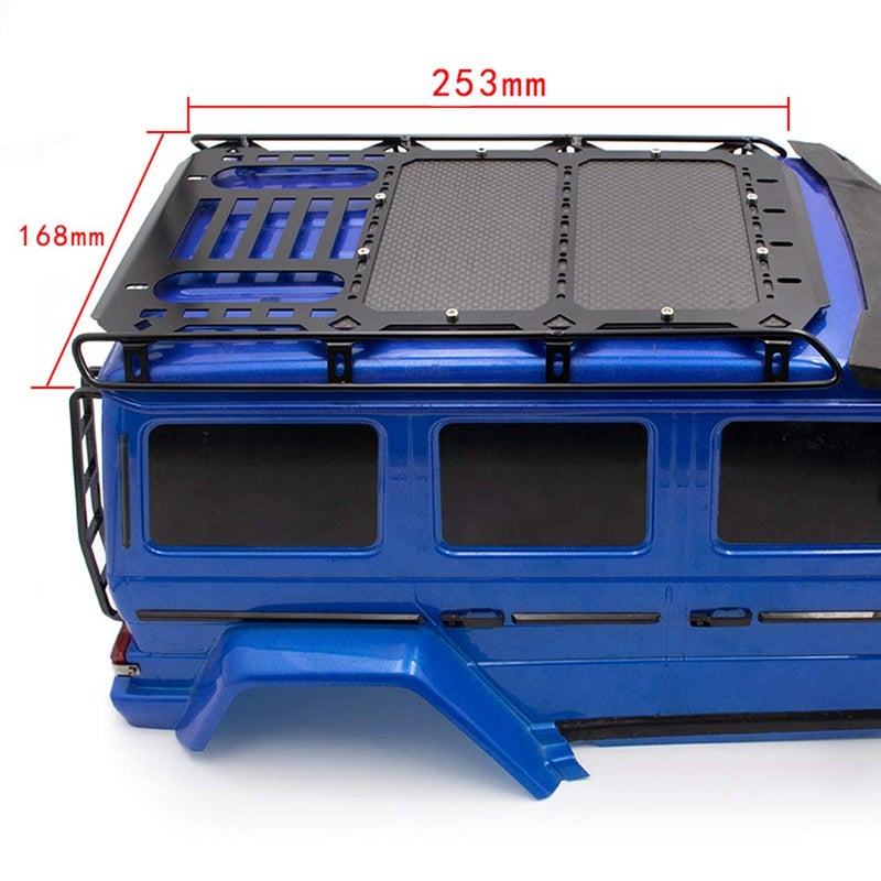 KYX Racing Metal Roof Rack with Carbon Fibre Panel 253x168mm Upgrades Parts Accessories for RC Crawler Car Traxxas TRX4 G500 Car Body - Image 3